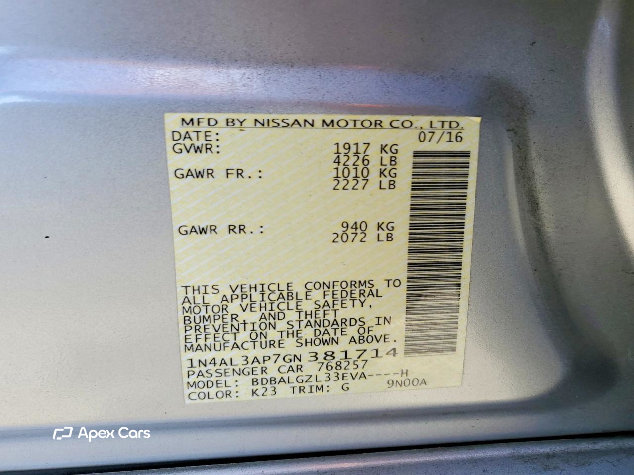 Nissan Altima 2016