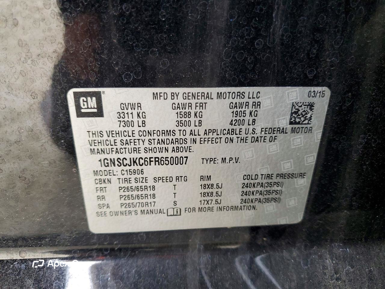 Chevrolet Suburban 2015