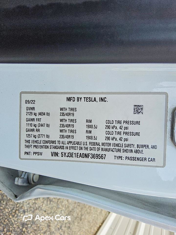 Tesla Model 3 2022