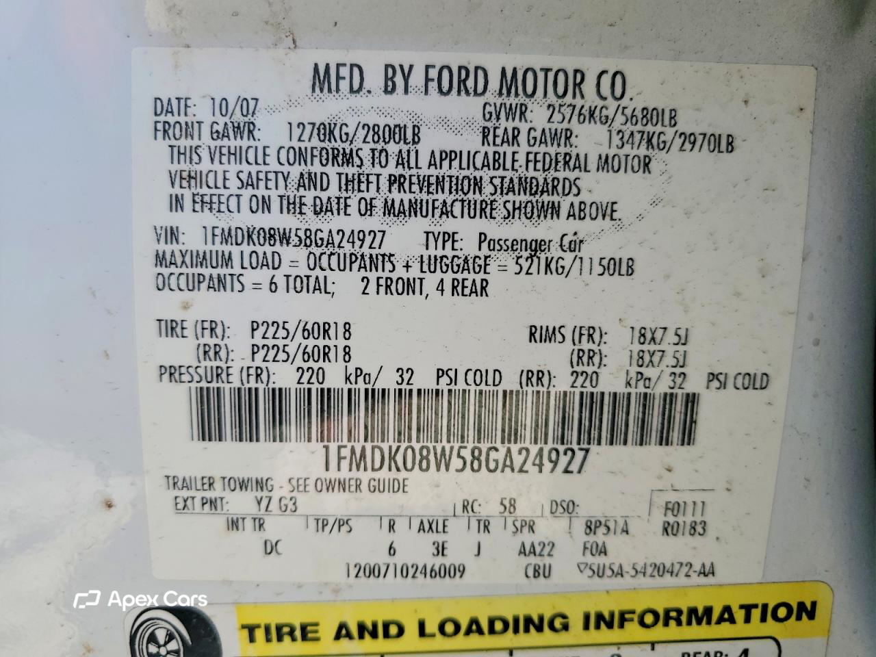 Ford Taurus 2008
