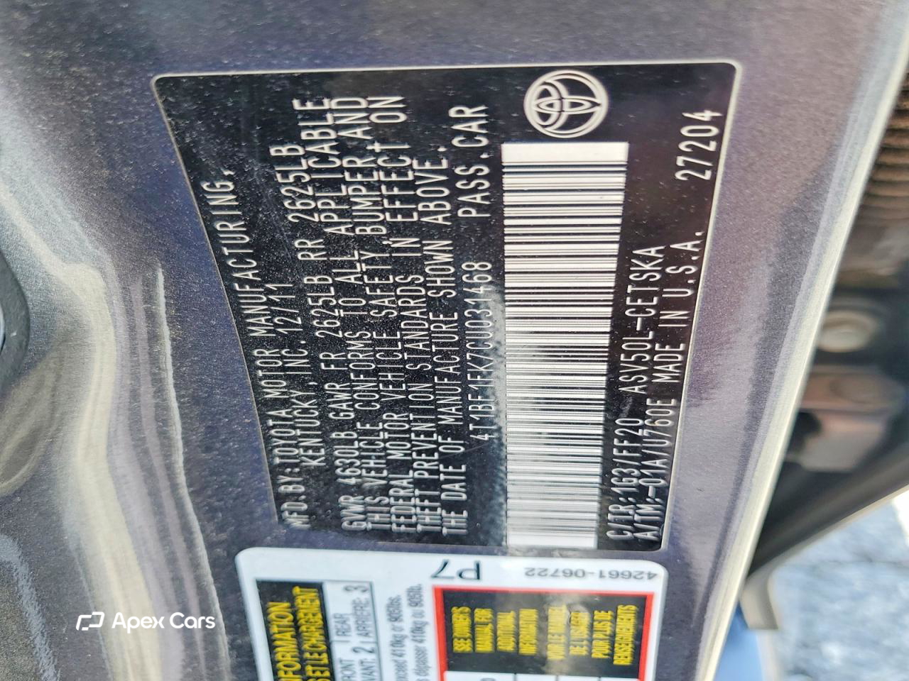 Toyota Camry 2012