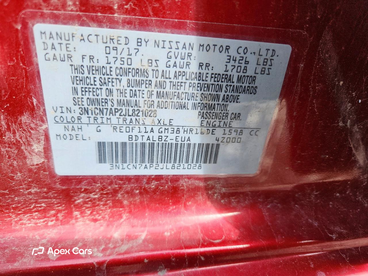 Nissan Versa 2018