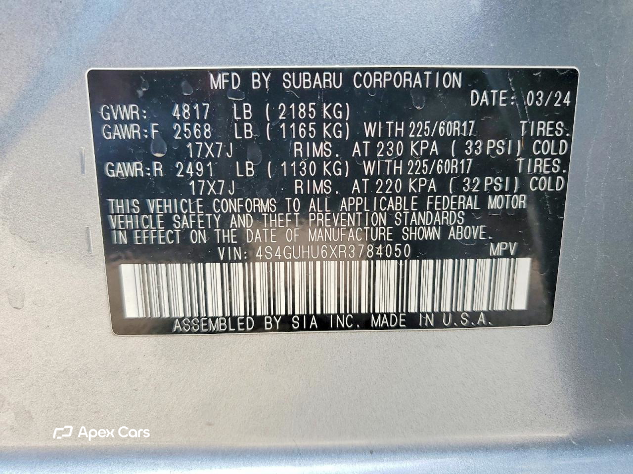 Subaru XV 2024