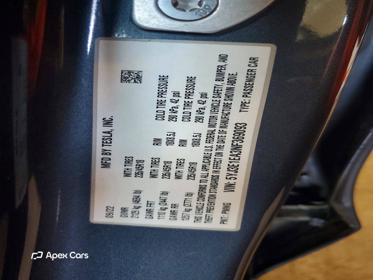 Tesla Model 3 2022