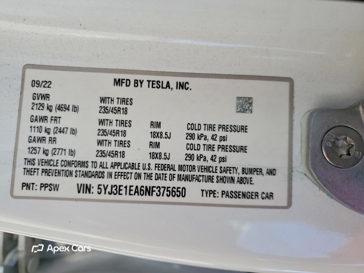 Tesla Model 3 2022
