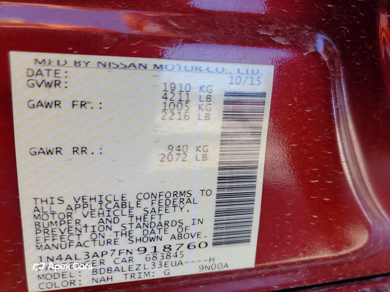 Nissan Altima 2015