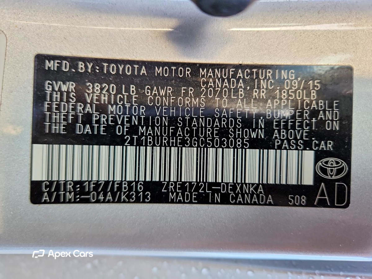 Toyota Corolla 2016