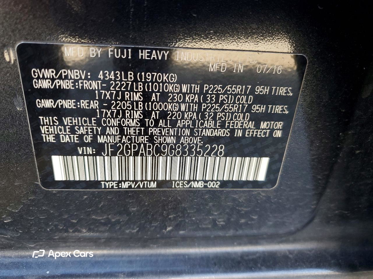 Subaru XV 2016