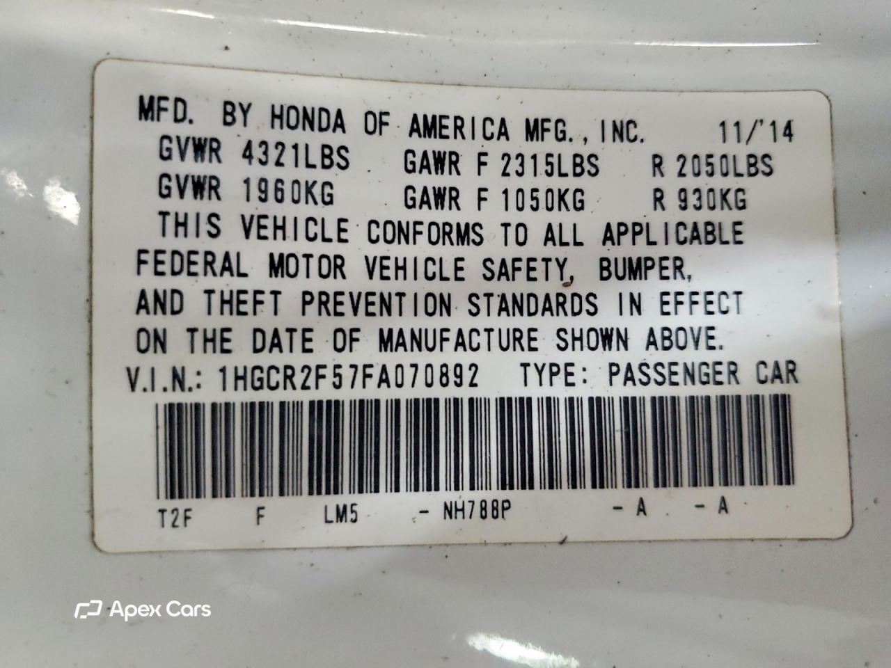 Honda Accord 2015