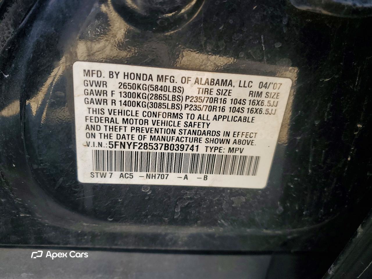 Honda Pilot 2007