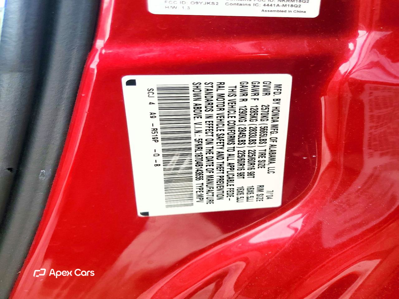 Honda Odyssey 2004