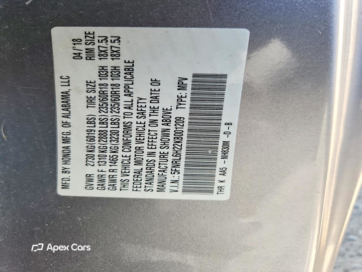 Honda Odyssey 2019