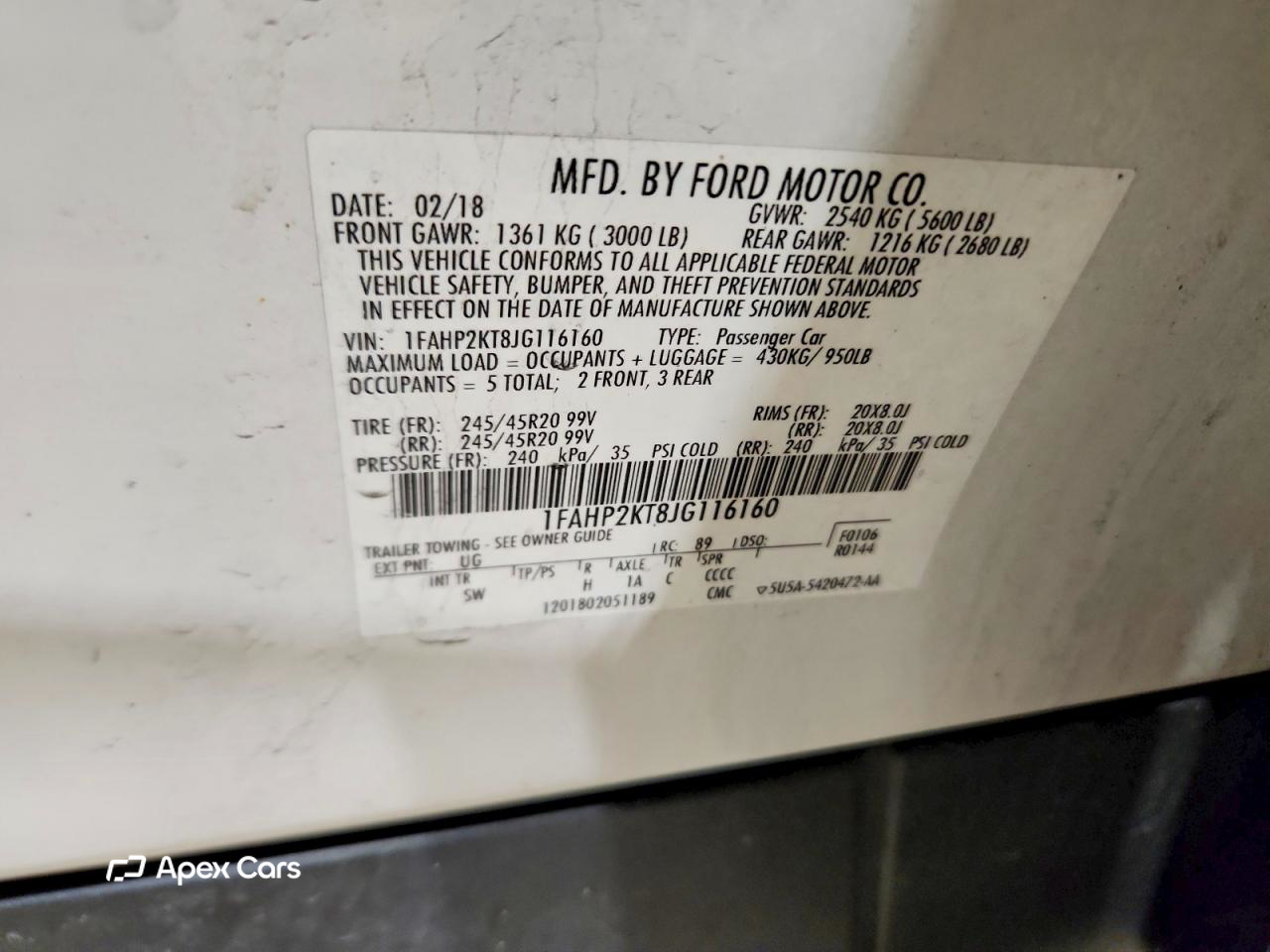 Ford Taurus 2018