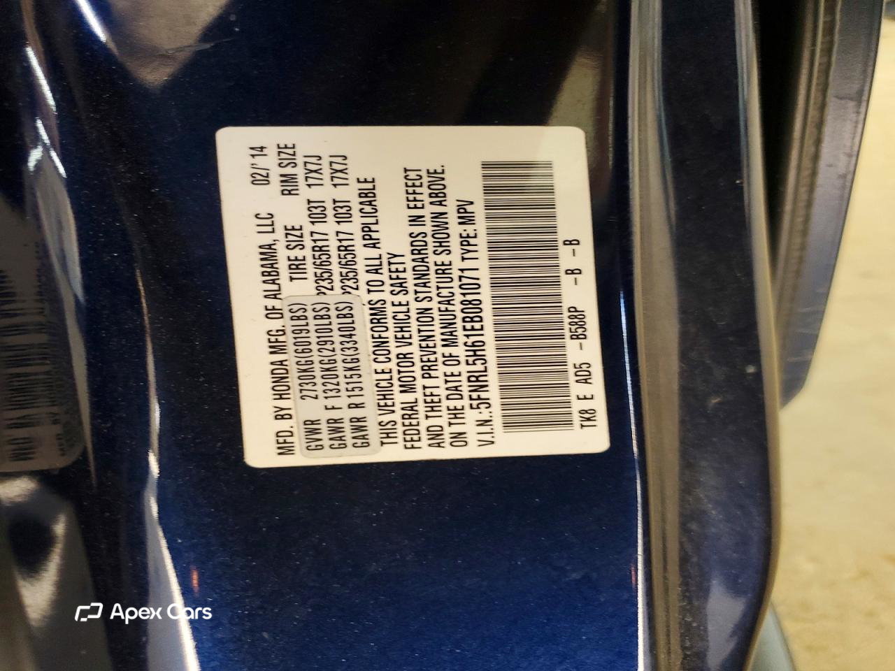 Honda Odyssey 2014