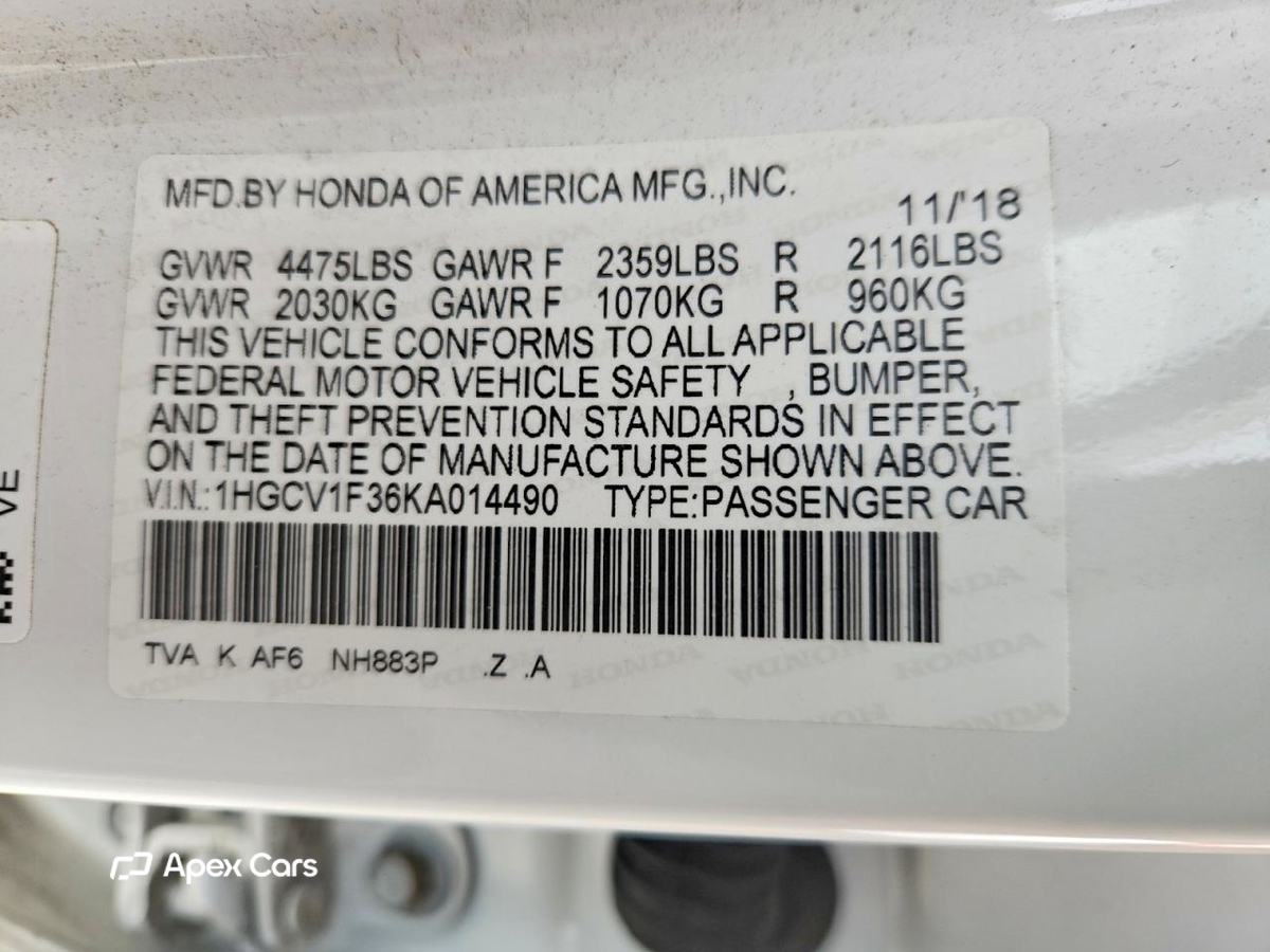 Honda Accord 2019