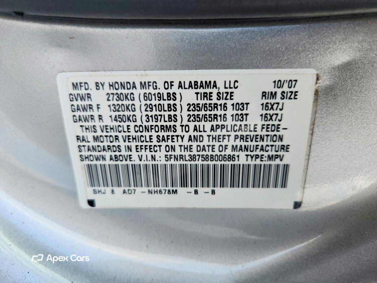 Honda Odyssey 2008