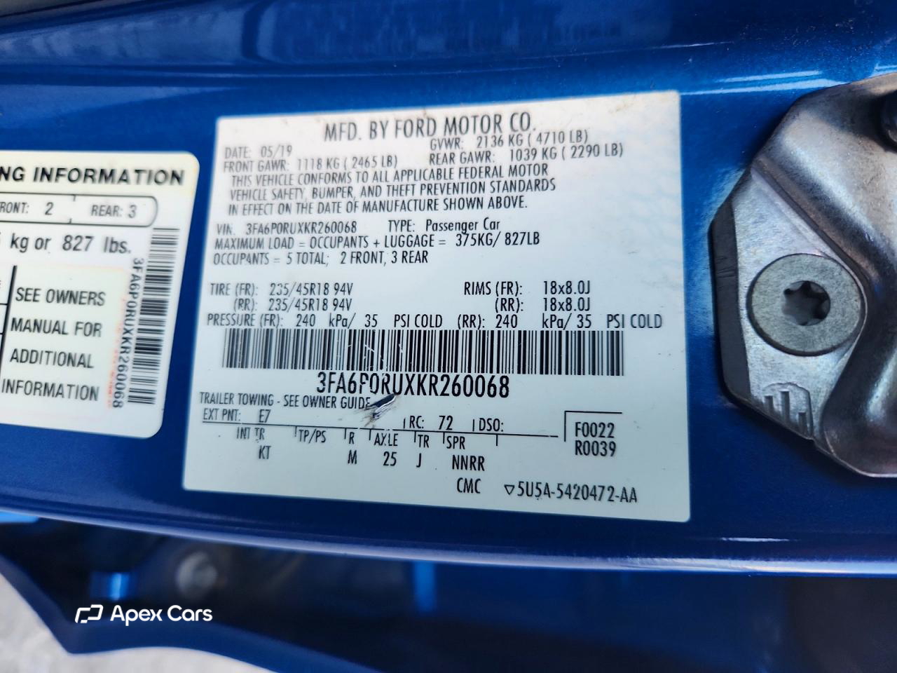 Ford Fusion 2019