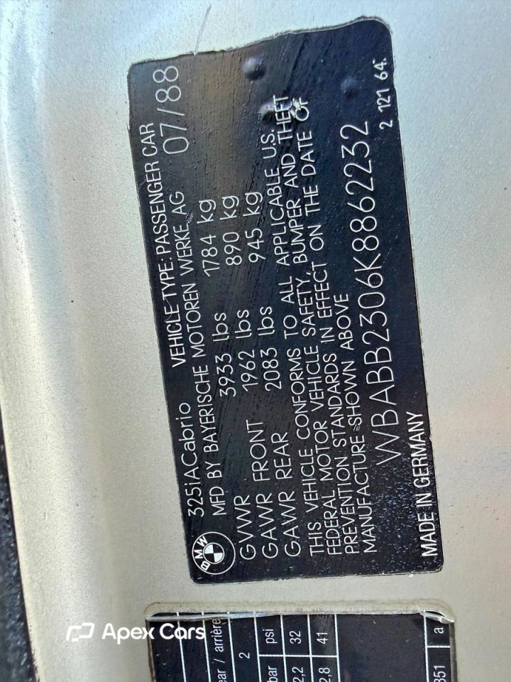 BMW Series 3 1989
