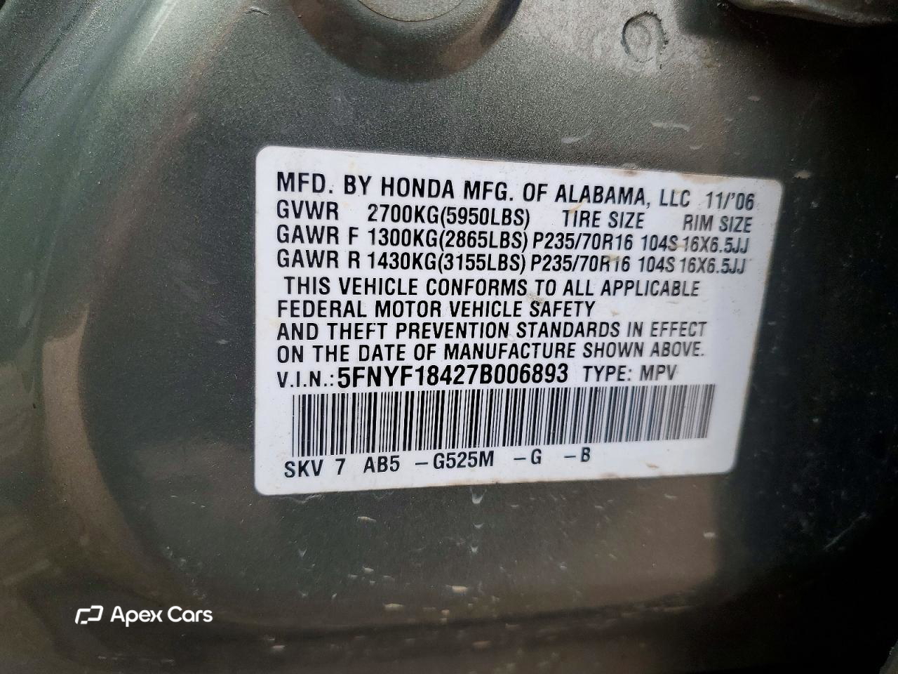 Honda Pilot 2007