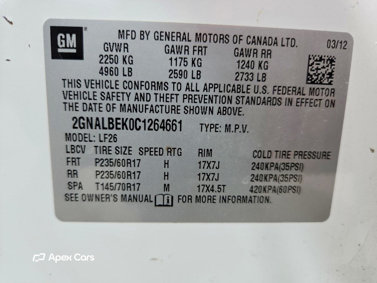 Chevrolet Equinox 2012