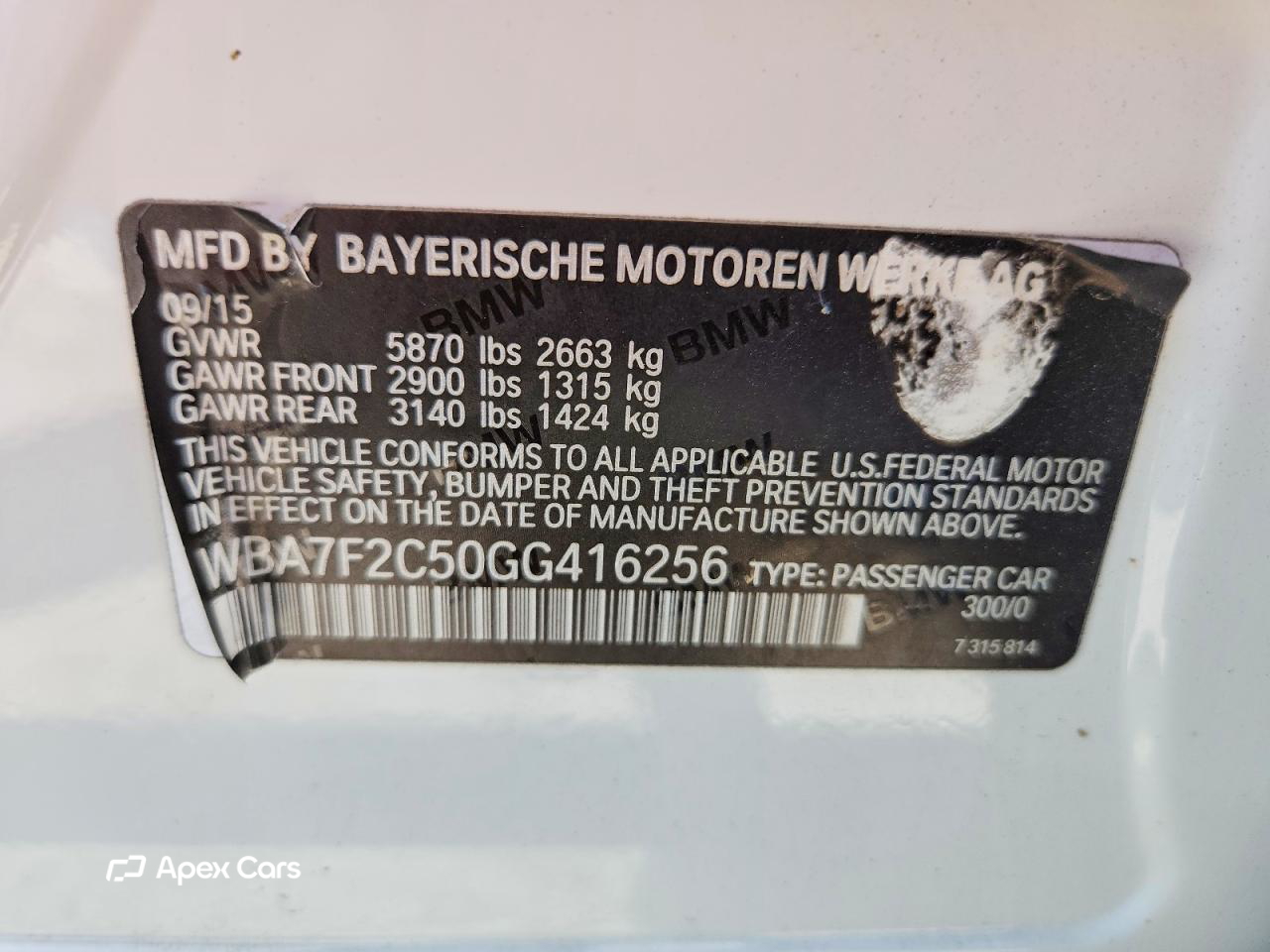 BMW Series 7 2016