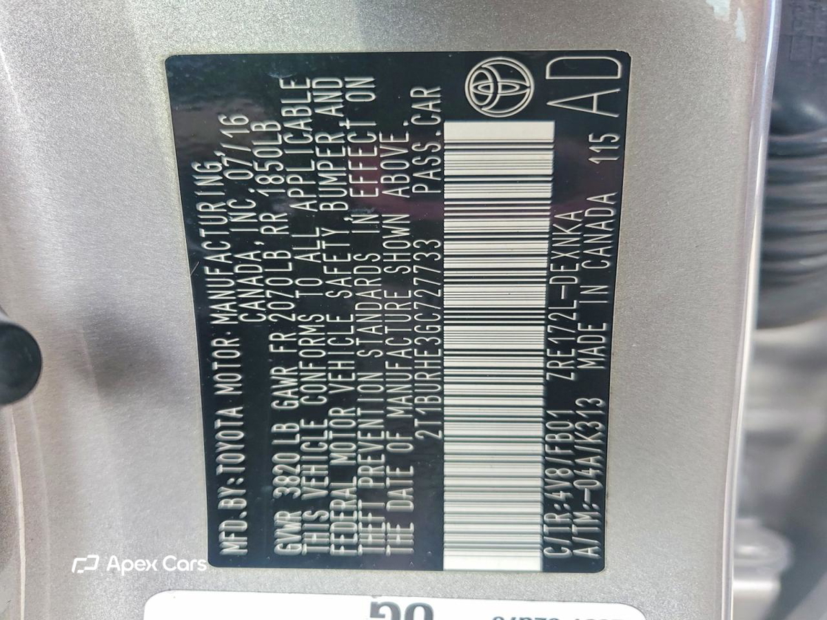 Toyota Corolla 2016