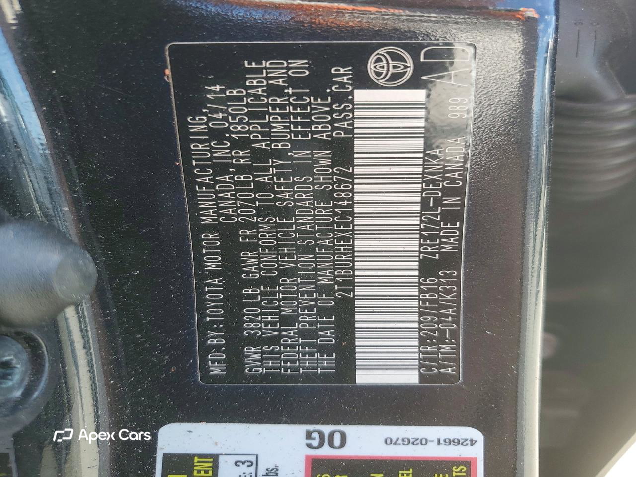 Toyota Corolla 2014