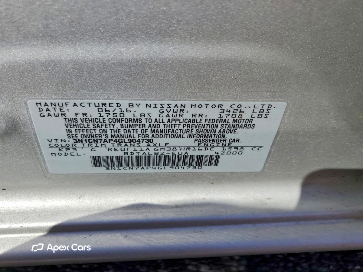 Nissan Versa 2016