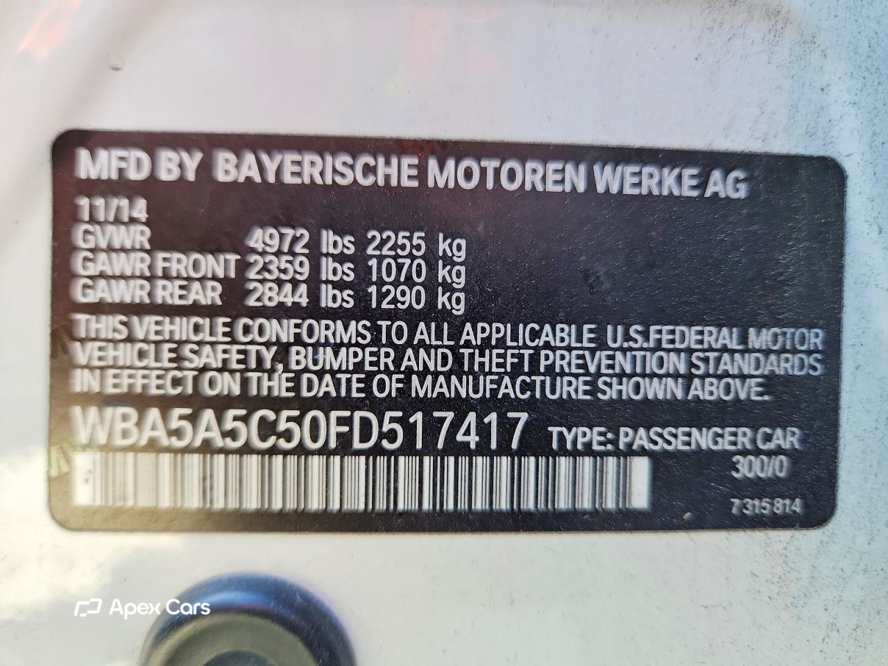 BMW Series 5 2015