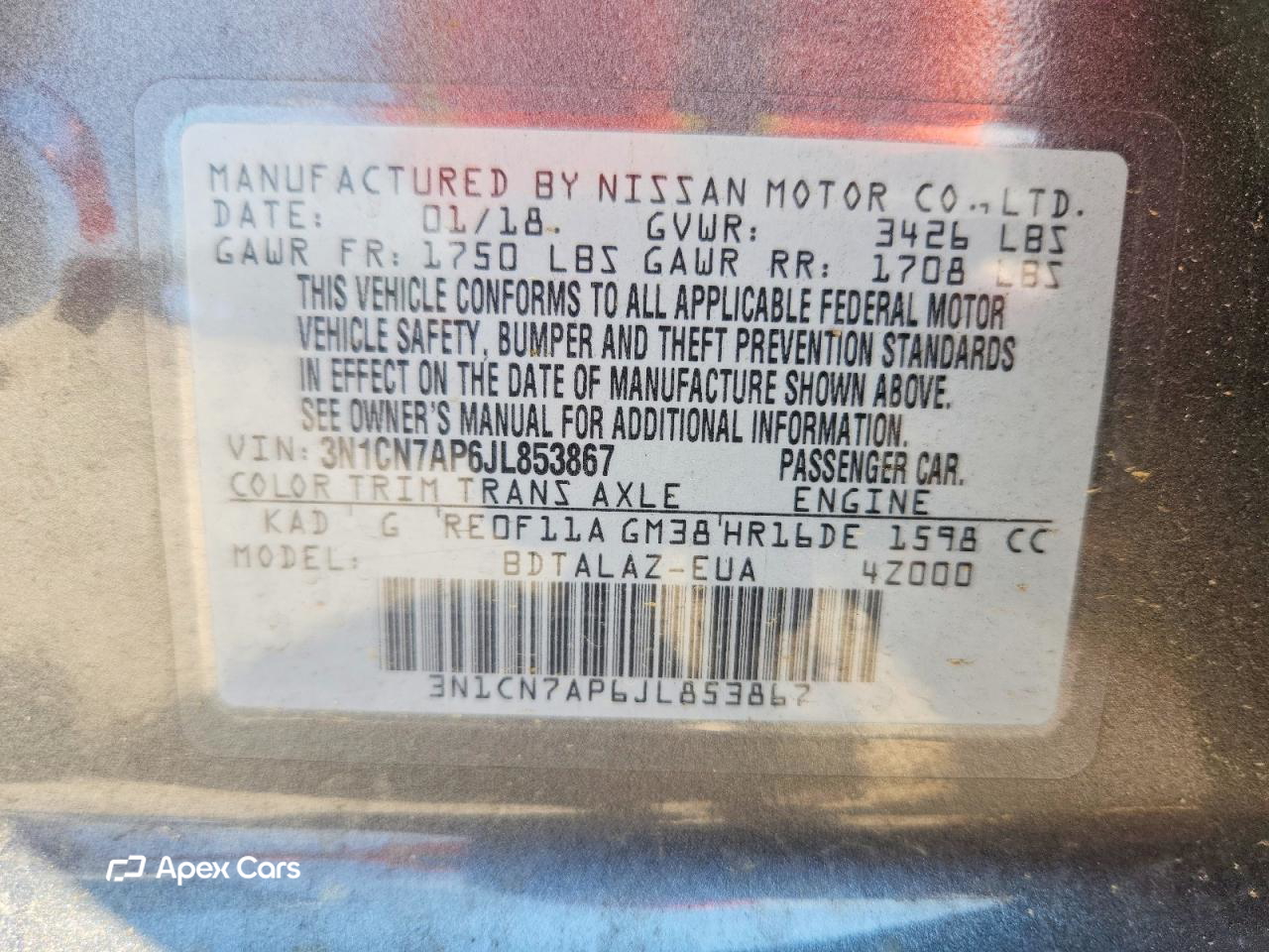 Nissan Versa 2018