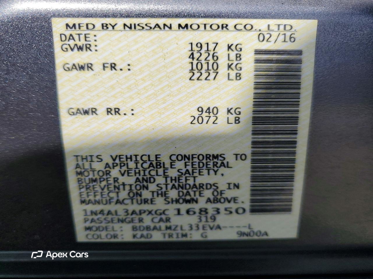 Nissan Altima 2016