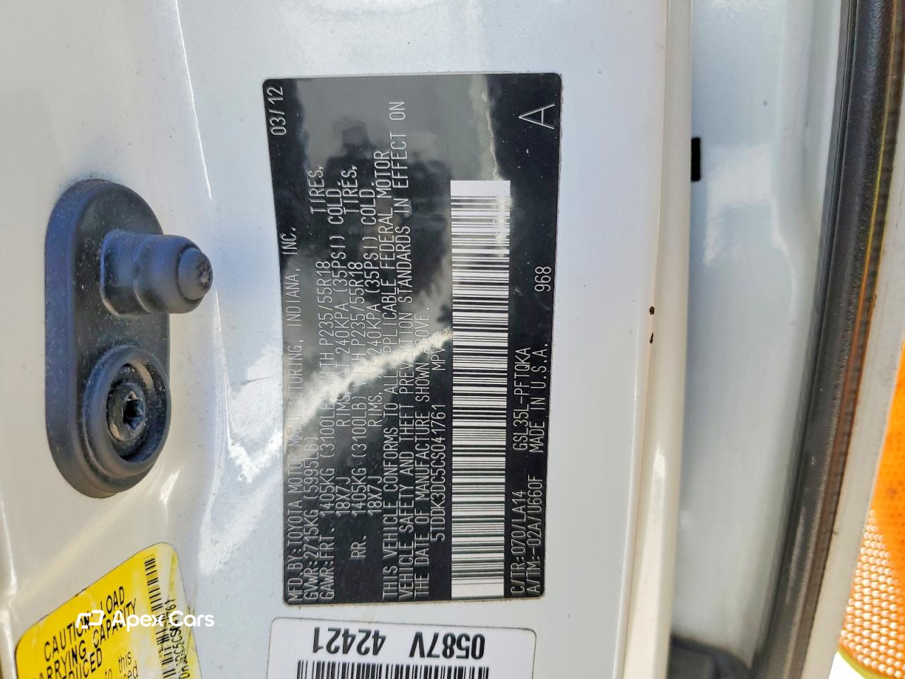Toyota Sienna 2012