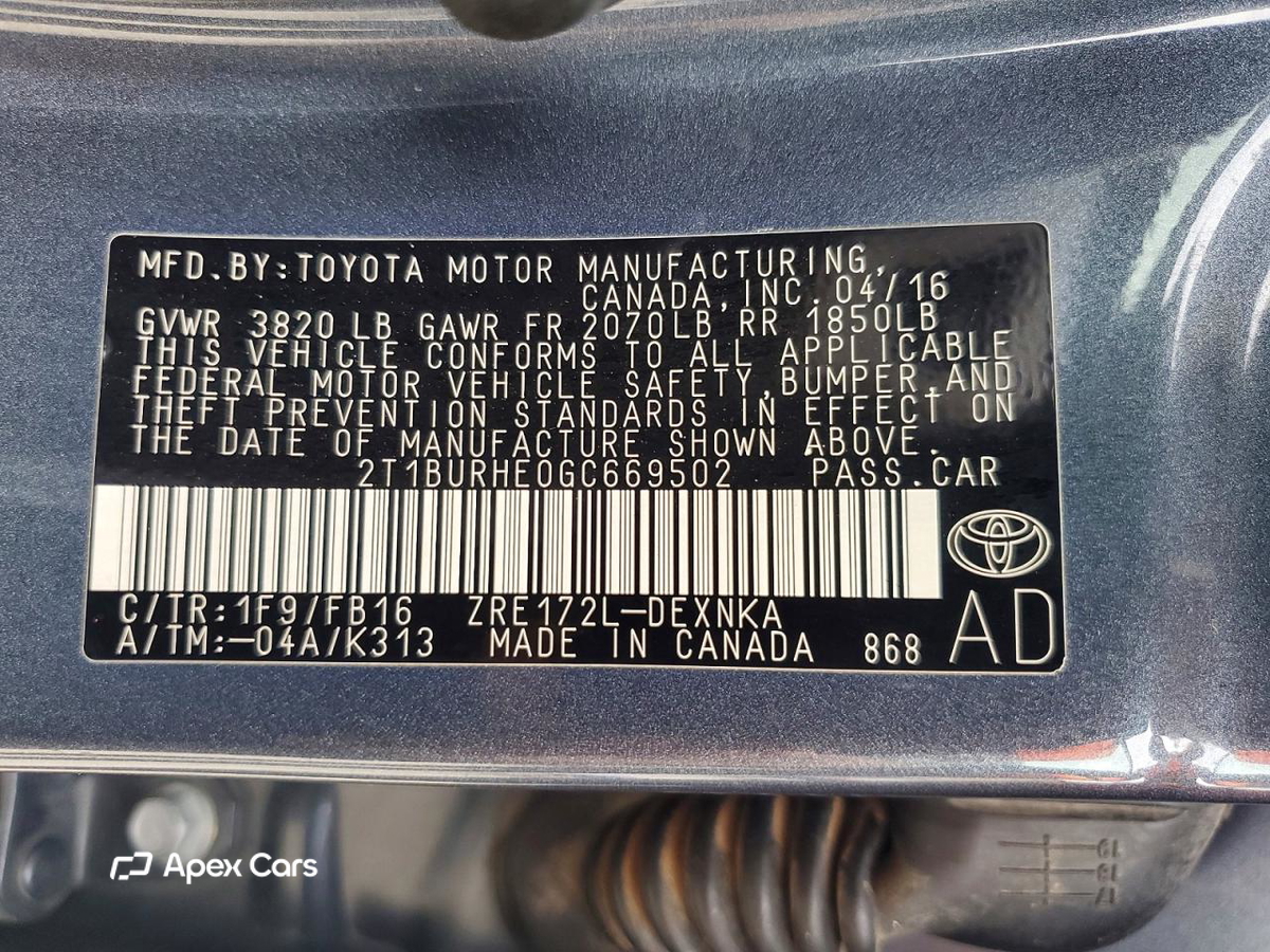 Toyota Corolla 2016