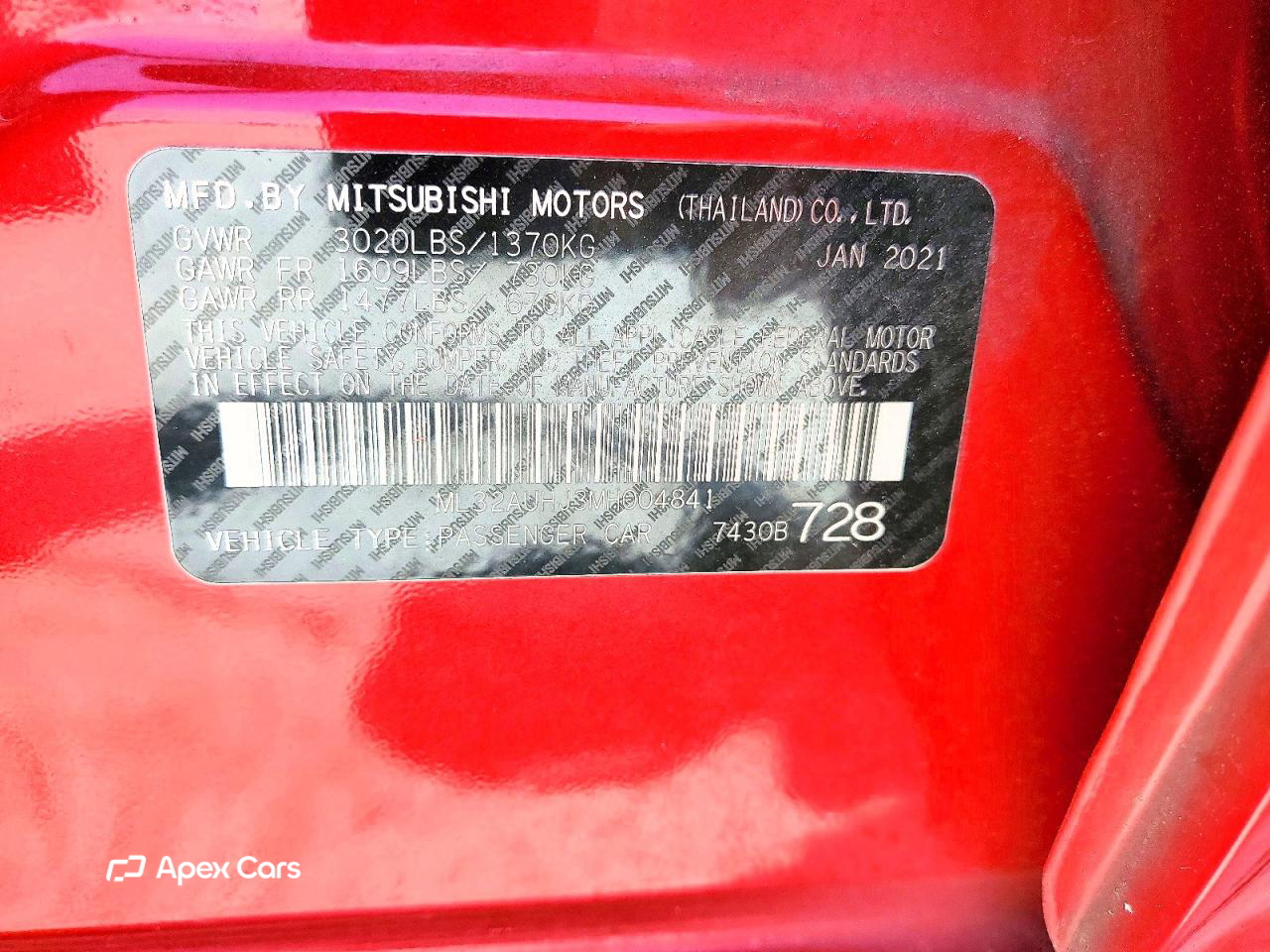 Mitsubishi Mirage 2021