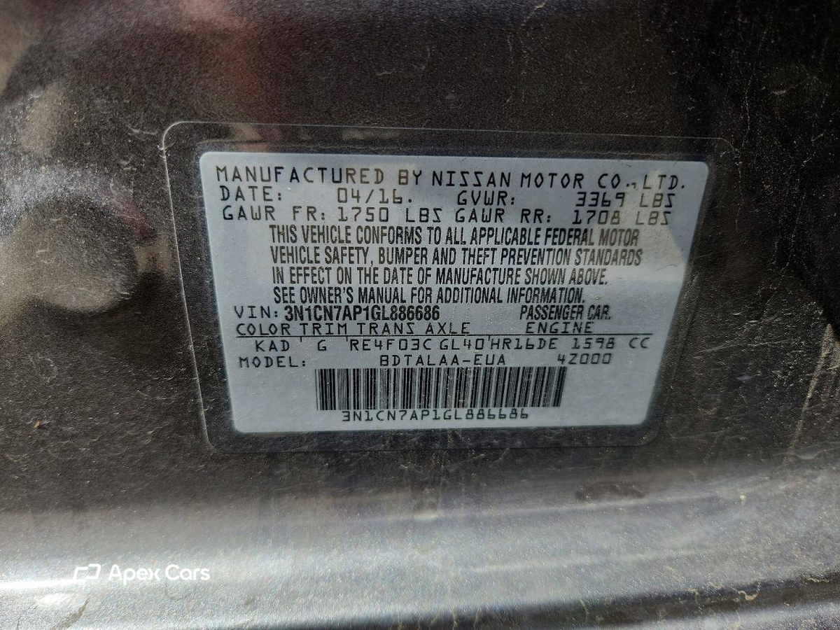 Nissan Versa 2016