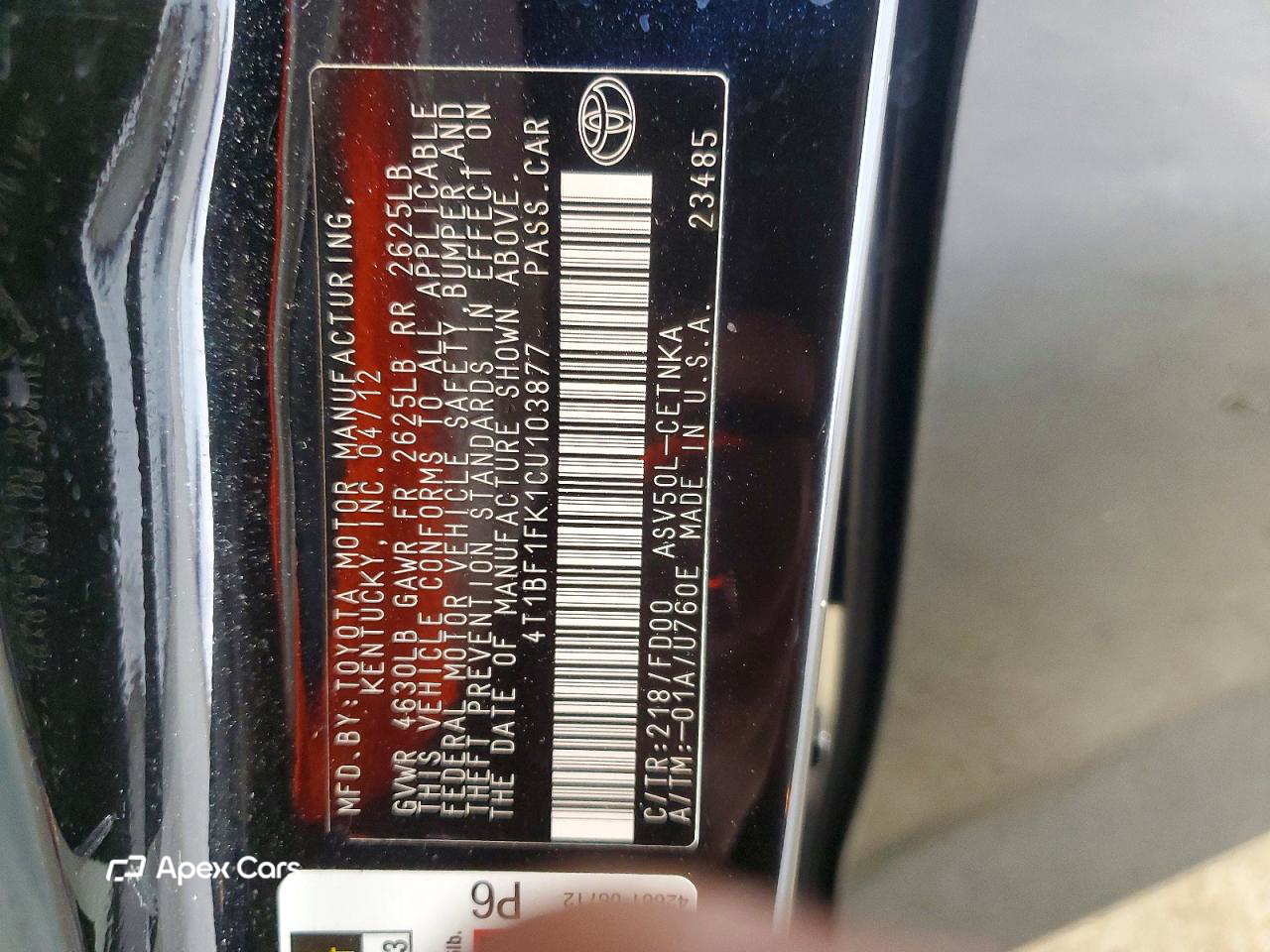 Toyota Camry 2012