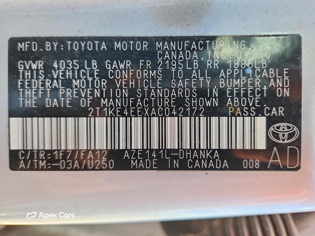 Toyota Corolla 2010