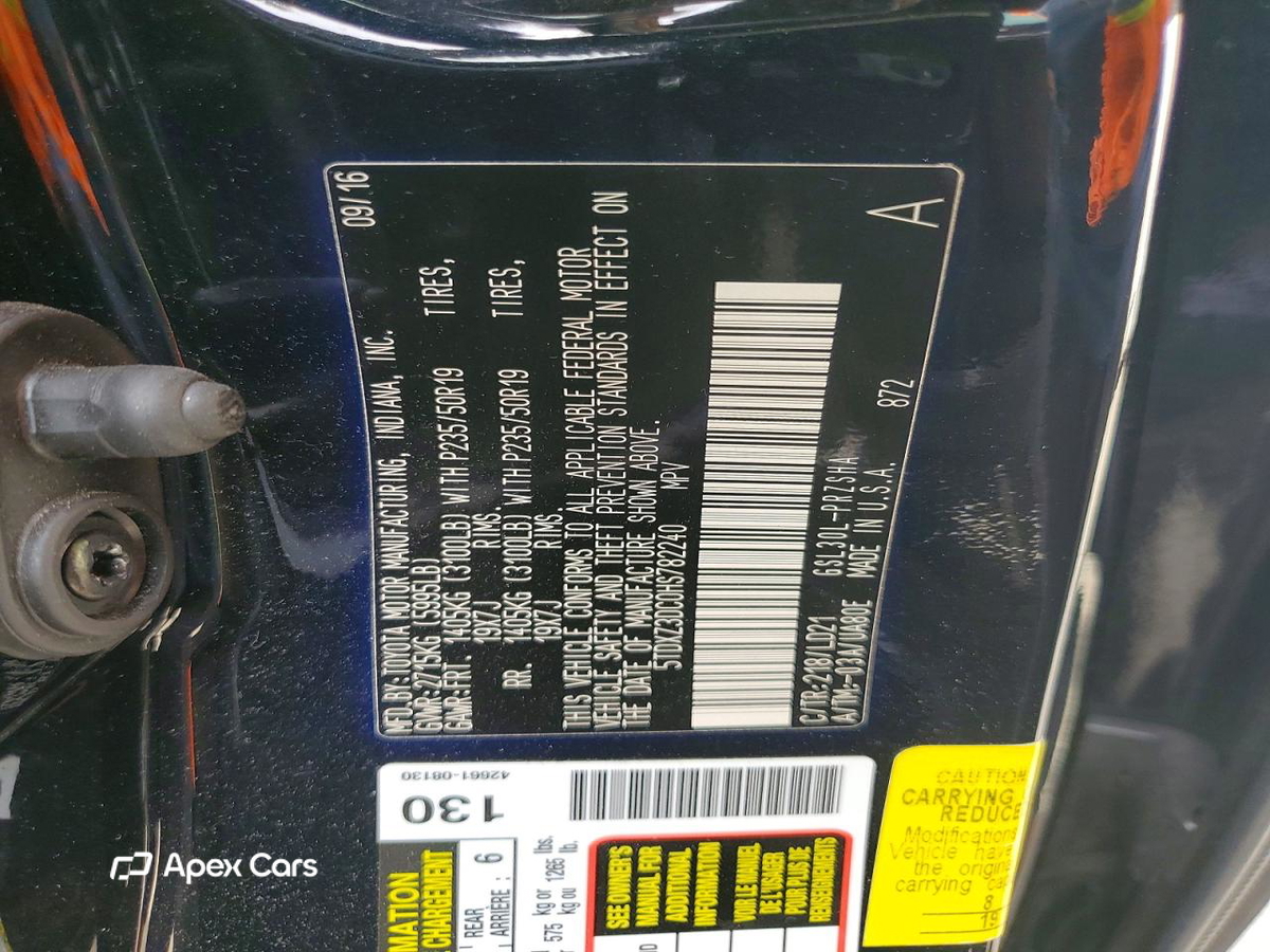 Toyota Sienna 2017