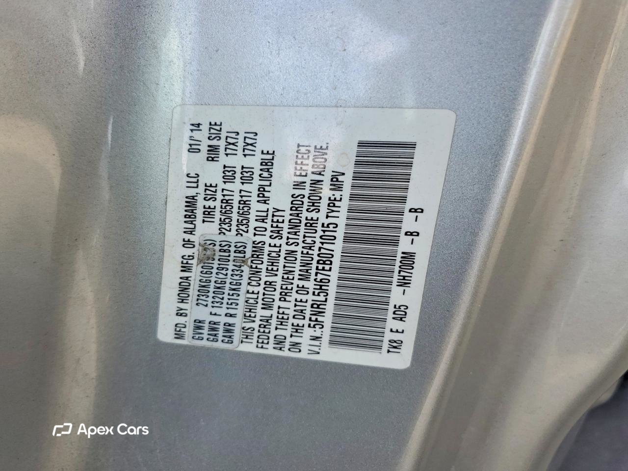 Honda Odyssey 2014