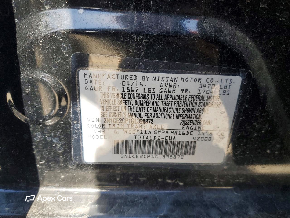 Nissan Versa 2016