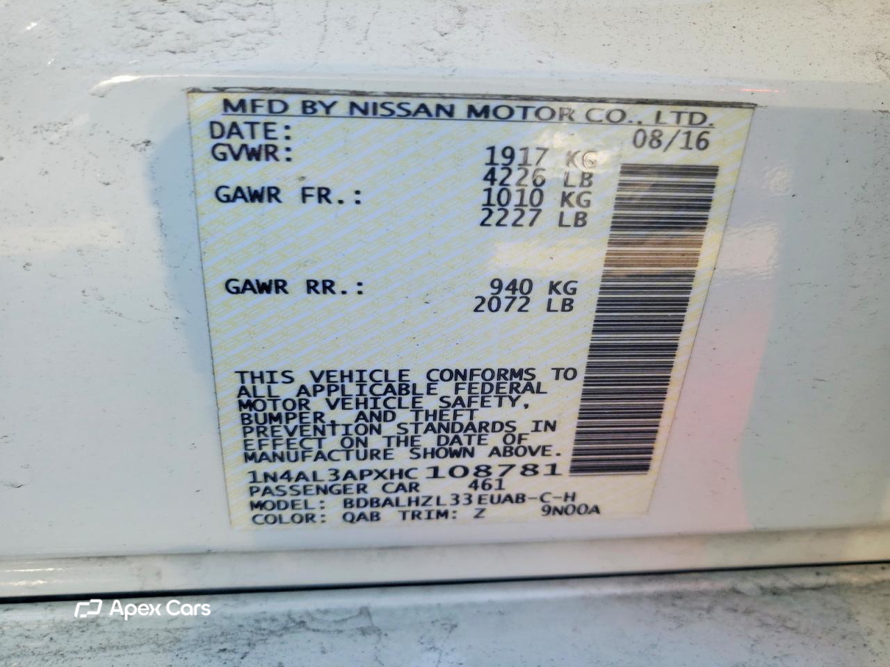 Nissan Altima 2017