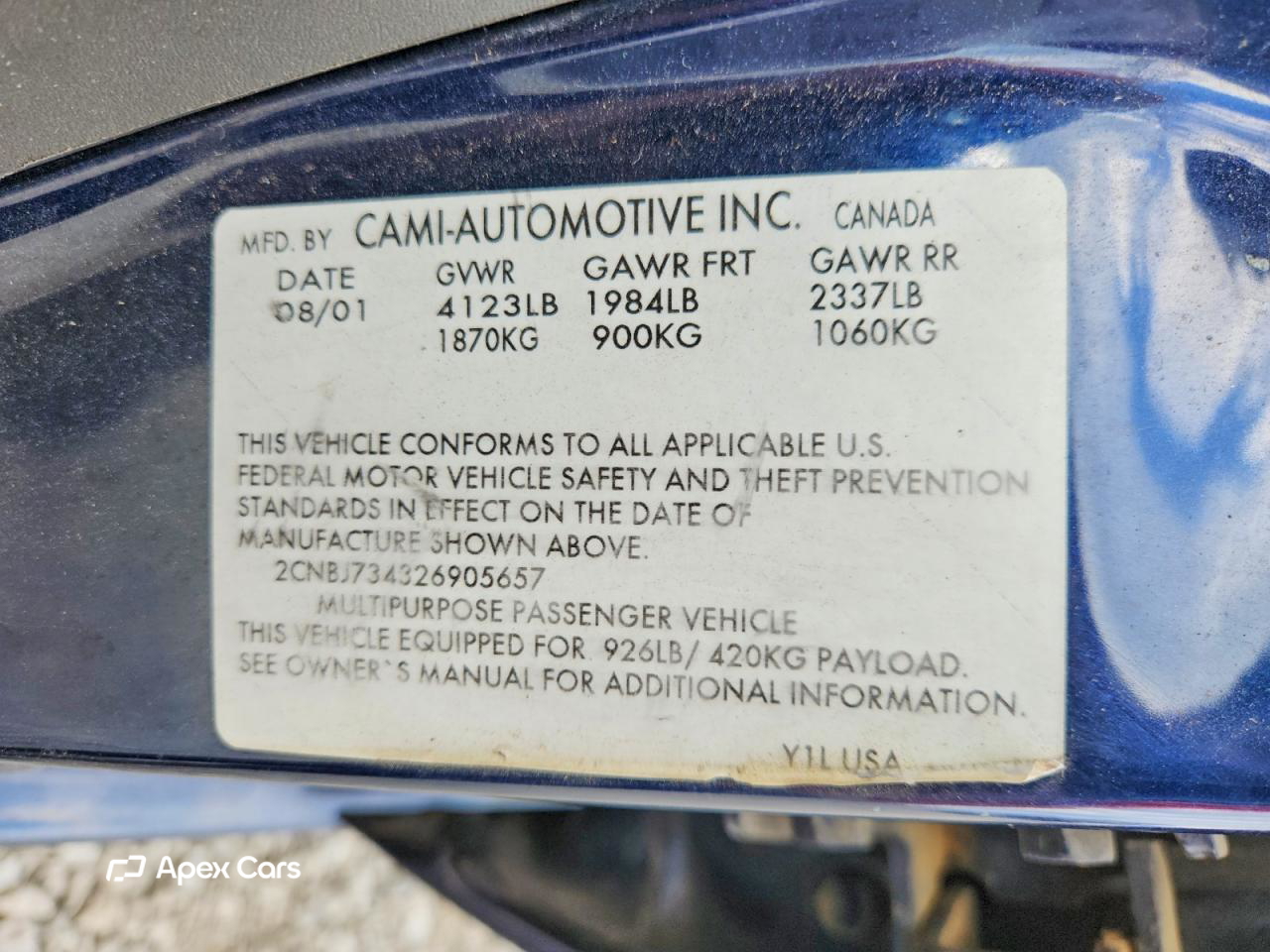 Chevrolet Tracker 2002
