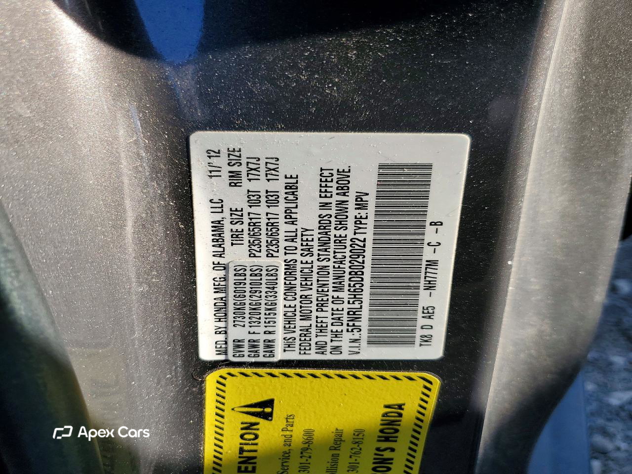 Honda Odyssey 2013