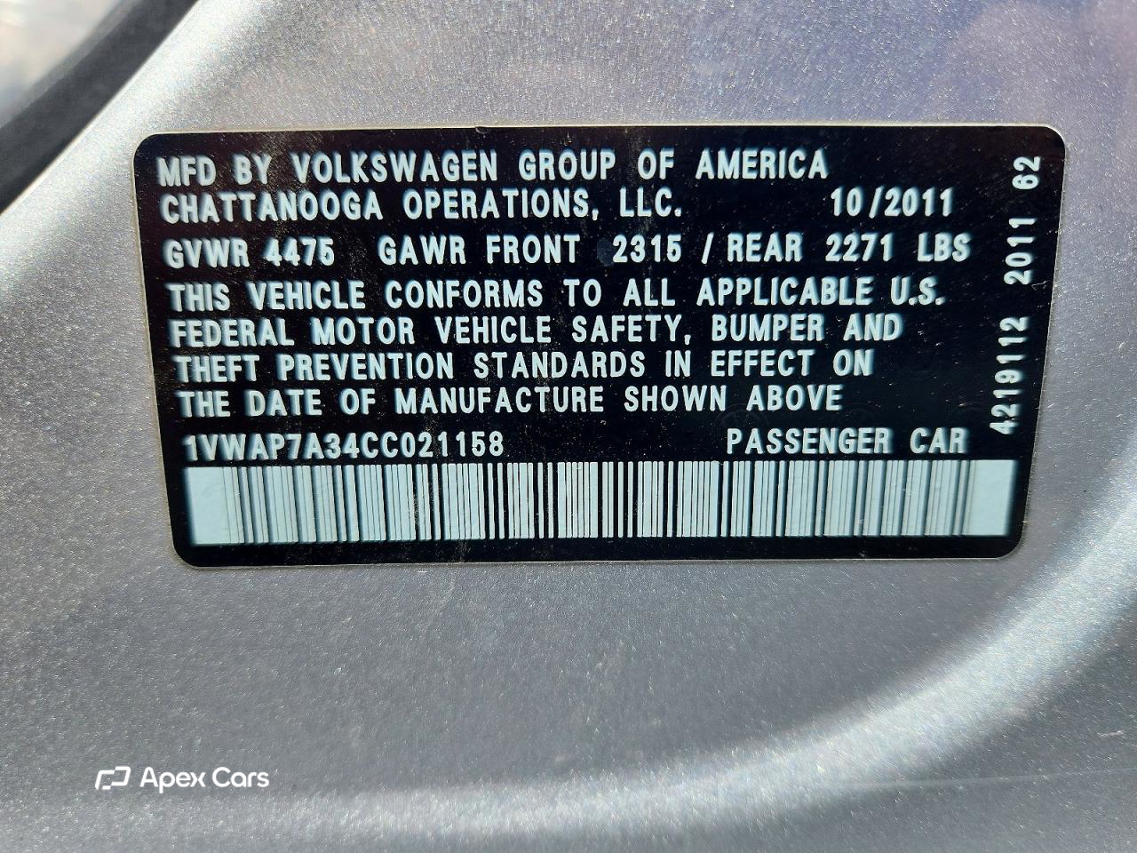 Volkswagen Passat 2012