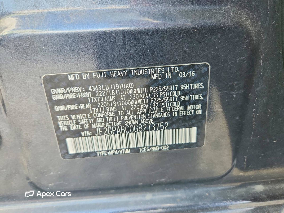 Subaru XV 2016