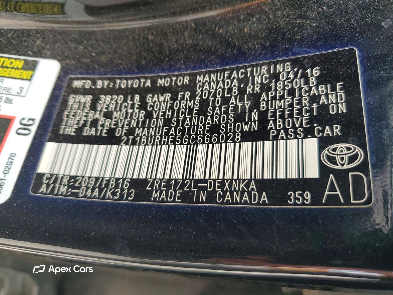 Toyota Corolla 2016