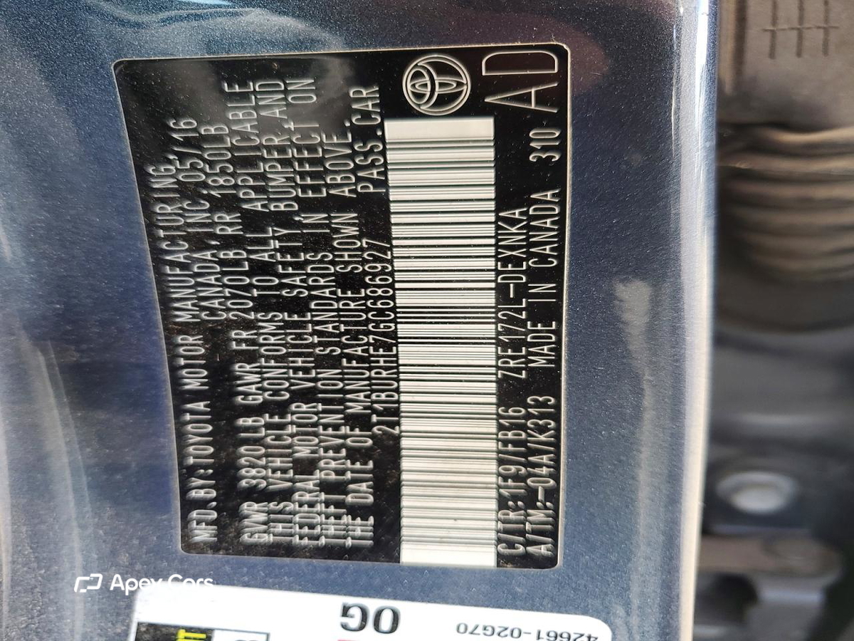 Toyota Corolla 2016