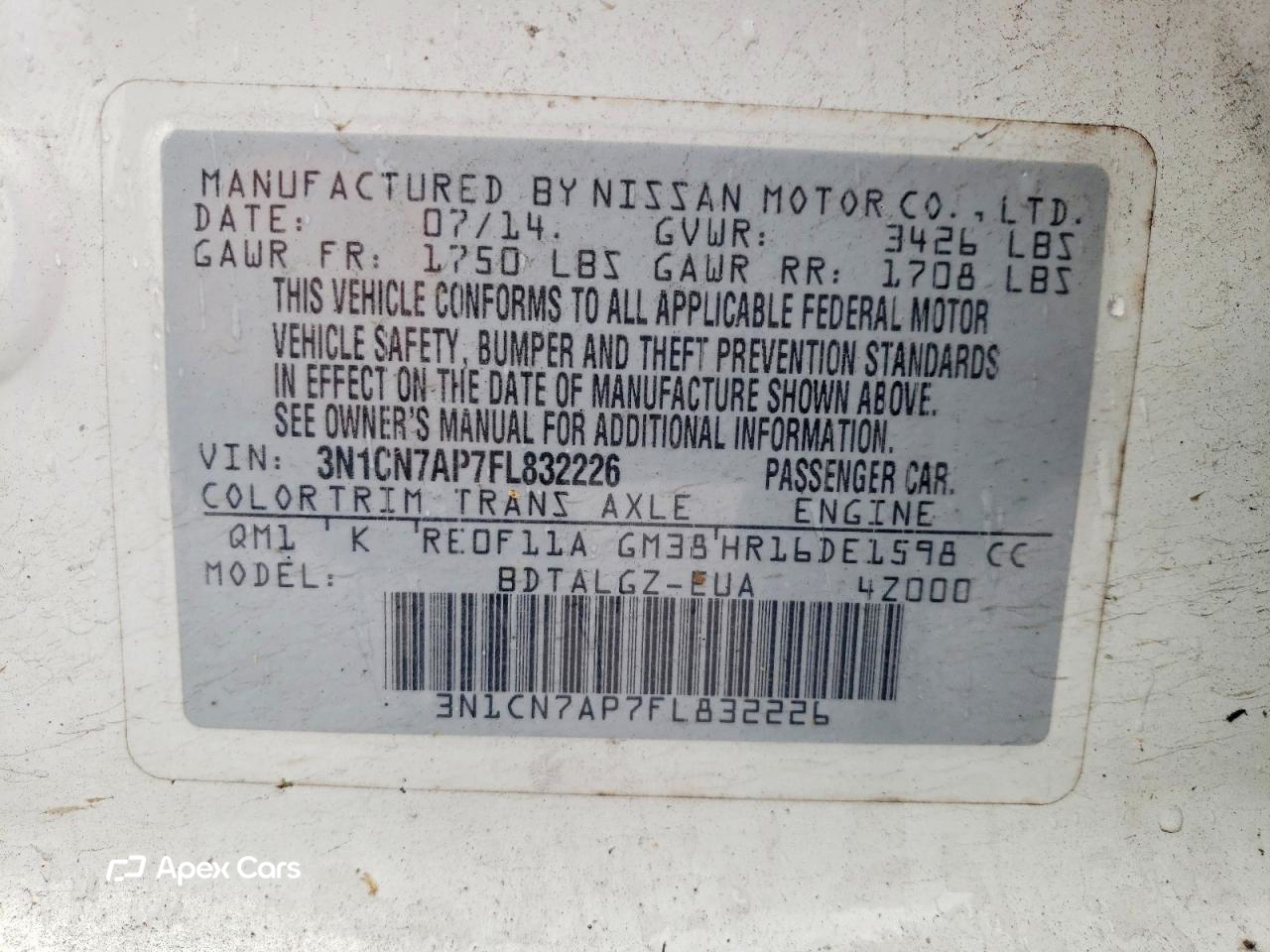 Nissan Versa 2015