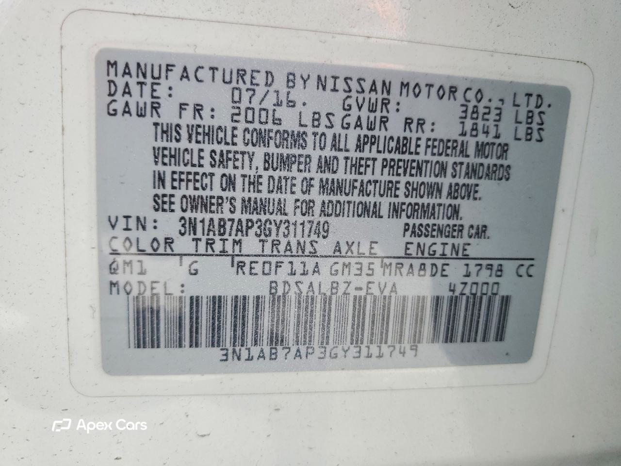 Nissan Sentra 2016