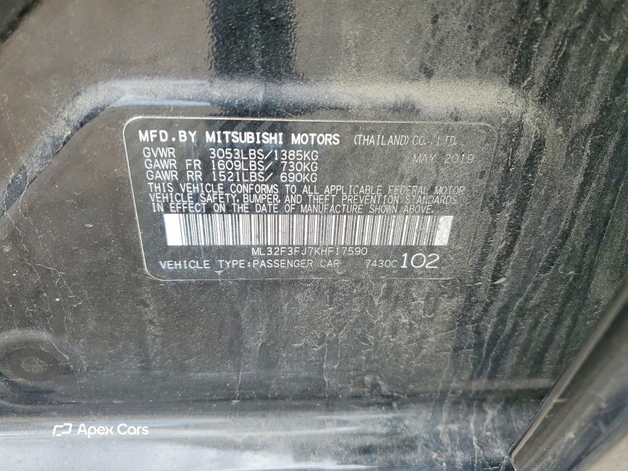 Mitsubishi Mirage 2019